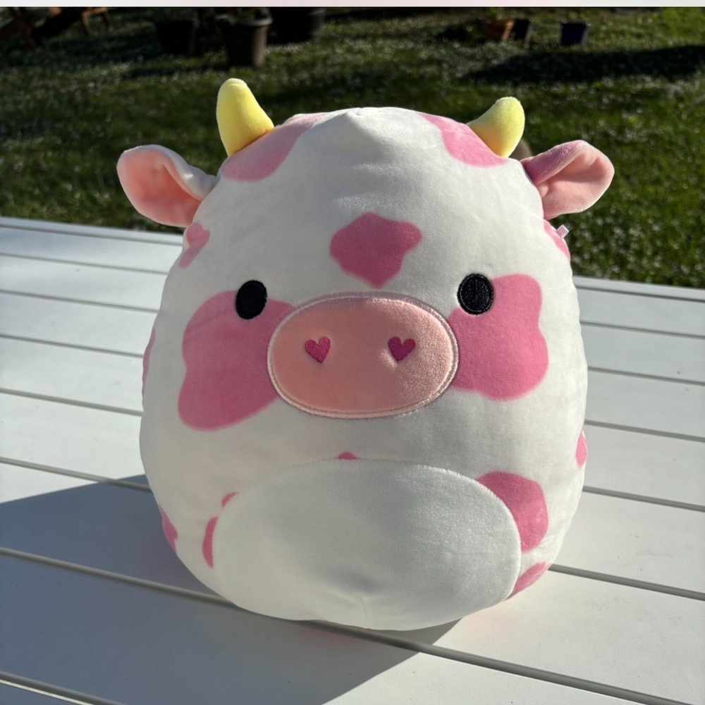 Squishmallow strawberry cow